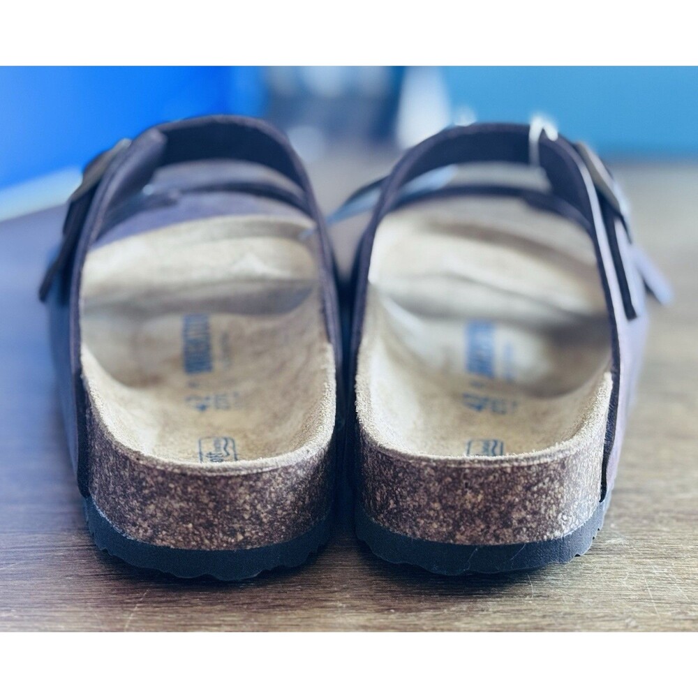 Men’s Size 9 Birkenstock Arizona Soft Footbed Habana Oiled Leather 0452761 NIB - Picture 7 of 8